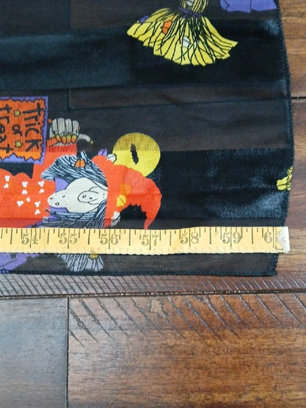 Vintage Rubie's Halloween Scarf 90s Witch Skull Trick or Treat Scarf